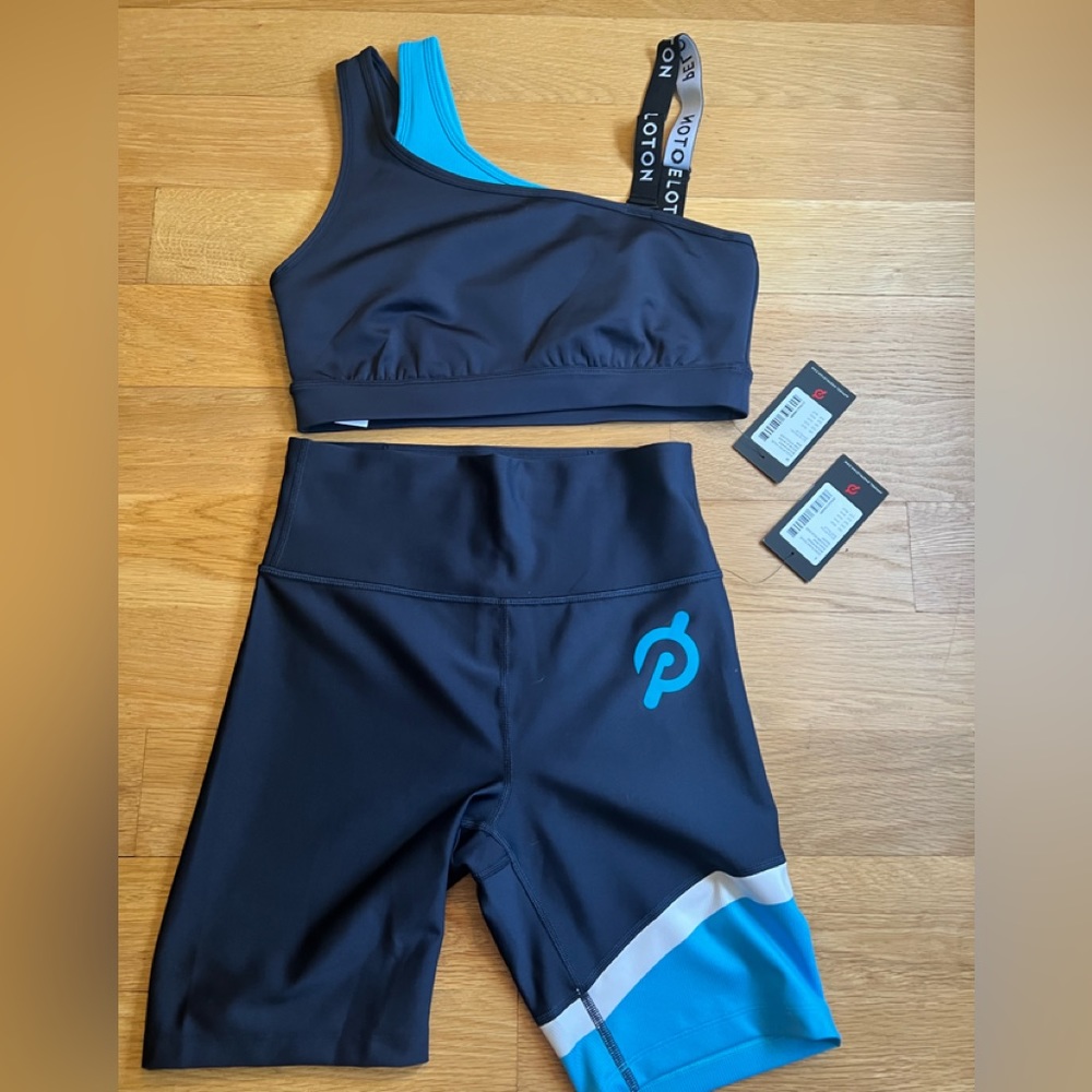 Peloton bike shorts and bra top nwt